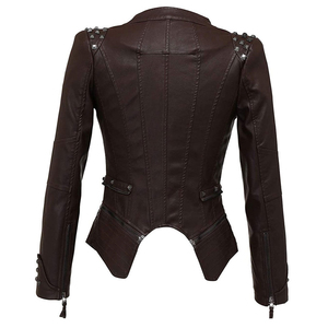 High Quality Women Outerwear Long Jackets Custom Wholesale Fashion Women <b>Coats</b> Motorcycle Cropped Ladies Leather Breathable - Product Image 5