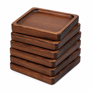 <b>Wooden</b> Coaster <b>Set</b> | Thick <b>Wooden</b> Drink Coasters | <b>Tea</b>, Coffee Mug & Glass Coasters | Table Protector for Dining Table - Product Image 3