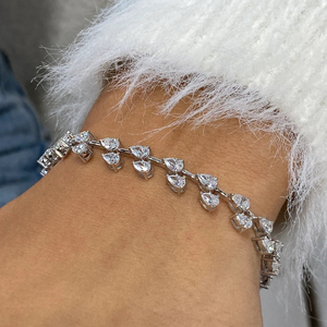 IGI Certified Round Brilliant Lab Grown Diamond Tennis Bracelet 10K 14K 18K Yellow White <b>Rose</b> <b>Gold</b> Luxury Bridal Jewelry - Product Image 4