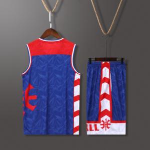 Adult Men's Basketball Uniform <b>Sets</b> Breathable Plus Size Quick Dry Sublimation Print Custom Basketball Uniforms for Teams Custom - Product Image 1