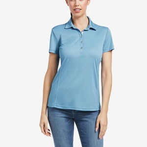 Polo de poliéster liso con logotipo personalizado para mujer, Polo de Golf de alta calidad - Product Image 1