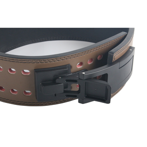 Factory OEM Brown Color Leather 10mm <b>Powerlifting</b> <b>Belt</b> Buckle Back Support Weightlifting <b>Belt</b> Foe Strength Exercise Training - Product Image 6
