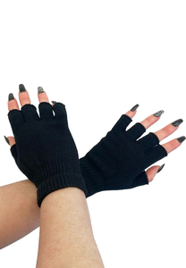 Guantes hasta la muñeca de color liso con jacquard para hombre y mujer, 100% lana, para las cuatro estaciones, con pantalla táctil, elásticos, talla única, para esquí, ciclismo, uso casual - Product Image 6