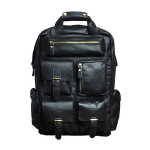 Functional Vintage Leather <b>Backpack</b> <b>Waterproof</b> Anti-Theft Laptop Rucksack Genuine Leather Satchel LBP-0333 - Product Image 1