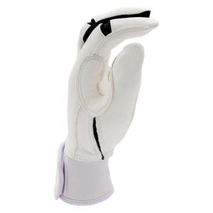 Premium All White Leather Baseball Batting Gloves | Ultra Soft Flex Fit Comfort Shock Absorption Custom Pro Batting Gloves - Product Image 4