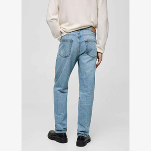 Jeans décontractés pour hommes de haute qualité 2025 – Pantalon en denim 100 % coton respirant et léger avec impression de logo personnalisé, motif uni - Product Image 3