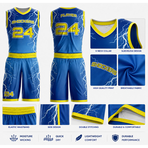 Vêtements de sport à prix bas, uniforme de basket-ball personnalisé avec le nom de l'équipe, ensemble d'uniformes sans manches de haute qualité - Product Image 4