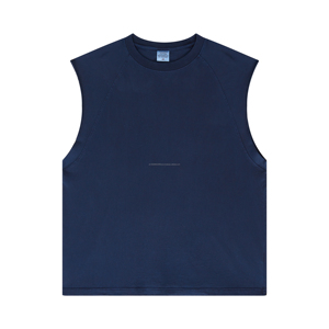 Vente en gros Printemps-Été 2024 Débardeur sans manches délavé et vieilli 275g style Raglan, style streetwear américain rétro et tendance - Product Image 2