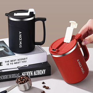 Premium Grade 304 Stainless Steel Thermal Coffee Mug With Ergonomic Handle And Removable Loose Leaf <b>Tea</b> Steeper - Product Image 3