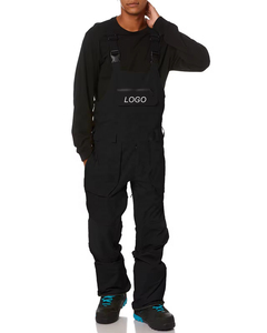 Pantalon de ski imperméable pour homme, couleur olive, avec bretelles réglables et plusieurs poches, pour les activités hivernales en plein air - Product Image 3