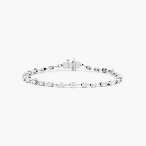 Moissanite Tennis Bracelet Mixed Shape Marquise Pear Round Baguette Cut Diamond Look Bracelet for Women Wedding <b>Gift</b> - Product Image 3