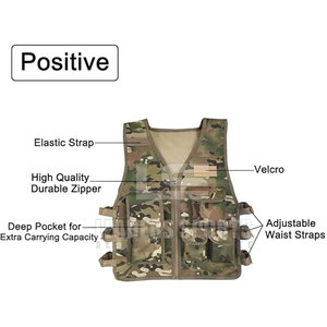 Chaleco Táctico de Paintball Transpirable e Impermeable de Poliéster/Nailon, con Tirantes Ajustables y Personalizable para Entrenamiento y Uso en Campo - Product Image 3