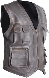 Chaleco de Cuero para Hombre de Alta Calidad, Venta Directa de Fábrica, Tallas Grandes, Hecho a Medida, Transpirable, Estilo Casual, Cierre de Cremallera, Invierno - Product Image 2