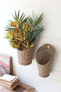 Cesta de Pared Multifuncional Rústica Ecológica Tejida a Mano con Asa de Lazo para Arreglos Florales y Decoración de Interiores de Cocina - Product Image 6