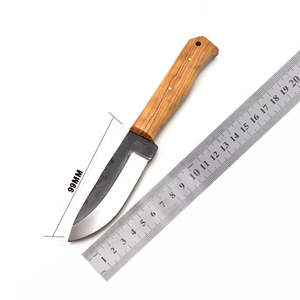 Cuchillo de Caza de Acero de Damasco Hecho a Mano Personalizado 2026 con Funda G10 y Mango de Madera de Olivo, Uso Industrial OEM, Garantía de 1 Año, Hoja Plana - Product Image 2