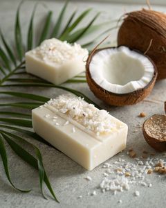 Natural Coconut Oil <b>Soap</b> with Palm Oil Base | Handmade Organic <b>Soap</b> for Face & Body | Organic Handmade Moisturizing Bath <b>Soap</b> - Product Image 1