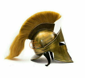 หมวกเหล็กโบราณขัดเงาทำมือสำหรับภาพยนตร์ 300 รุ่น  ใช้งานได้จริง  ชุดเกราะตัวละครในภาพยนตร์และโทรทัศน์ - Product Image 3