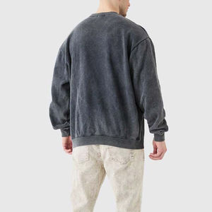Sweat-shirt à col rond surdimensionné pour homme, imprimé abstrait, en coton molletonné, streetwear, vente en gros, sweat-shirts de haute qualité - Product Image 6