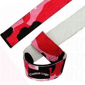 High Quality Strength Cotton Polyester Wrist Wrap Custom Logo Hand Support Wrist <b>Straps</b> for Weightlifting Fitness Gym Training - Product Image 3