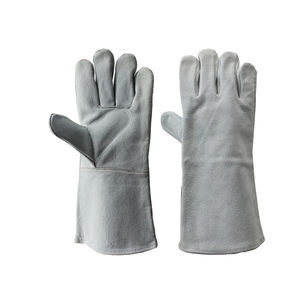 Gants de soudage en cuir résistants à la chaleur, sur mesure, avec manchette de sécurité, antidérapants et anti-humidité - Product Image 1