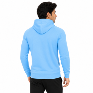 Mens <b>Pink</b> Waterproof 100% Cotton Regular Fit Pullover <b>Hoodie</b> Front Custom Logo Fleece Pocket Casual Gym Sportswear Winter 370g - Product Image 3