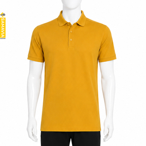 SAMAVIA Mustard Yellow <b>Polo</b> <b>Shirt</b> for Men Lightweight Breathable Golf Workwear Casual Uniform Custom Manufacturing Service - Product Image 3