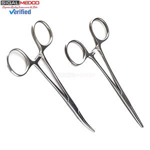 Juego de 2 Pinzas Hemostáticas Manuales Versátiles de Acero Inoxidable de 5 Pulgadas, Curvas y Rectas, con Mordazas Serradas y Mecanismo de Bloqueo para Uso General - Product Image 6