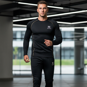 Custom Design Compression Tracksuit Men Sublimated <b>Print</b> Sport Suit Durable Workout Clothes Wholesale Gym Apparel Kit - Product Image 6
