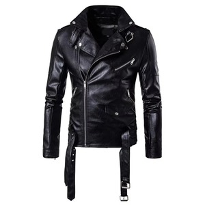 2026 Best Wholesale Latest Design Men's <b>Slim</b> <b>Fit</b> Breathable Eco-Friendly Quick Dry Winter Black Genuine Cow Skin Leather <b>Jacket</b> - Product Image 4