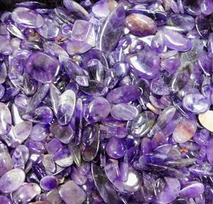 พลอยอะเมทิสต์ทรงเชฟรอนธรรมชาติ ขัดเงาด้วยมือ สีม่วง สำหรับทำเครื่องประดับเสริมฮวงจุ้ย แหวน จี้ - Product Image 3