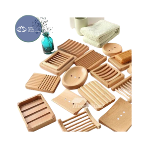 VENTES CHAUDES |   Support à Savon en Bambou, Plateau de Rangement en Bois pour Salle de Bain et Douche – Collection Blue Lotus - Product Image 1
