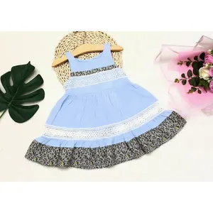 Made In Vietnam - New Fashion Colors 2-10 Years Kids Clothing Cotton Dress For Kids Girls