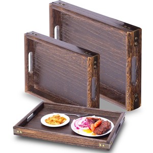 Platos Ovalados de Madera de Teca Hechos a Mano con Incrustaciones de Piedras Preciosas |   Bandejas para Servir al por Mayor - Product Image 4