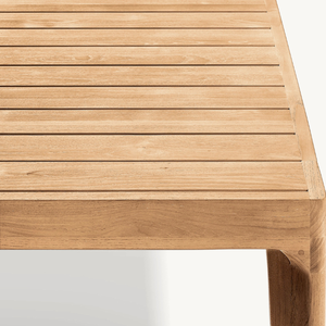 Juego de Mesa de Comedor Rectangular de Teca Sólida Moderna, Ecológica y Duradera, Ideal para Restaurantes, Hoteles y Parques, Apta para Interiores - Product Image 4