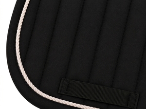 Tapis de selle d'équitation noir pour chevaux anglais, respirant, matelassé, absorbant les chocs et évacuant l'humidité - Product Image 5
