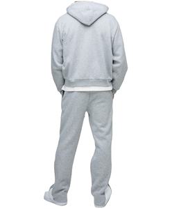 Ensemble de survêtements streetwear pour hommes, tendance, hiver, surdimensionné, fermeture éclair, poids lourd, personnalisation du logo, sweat-shirt à capuche, pantalon de survêtement ample - Product Image 2