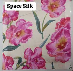 Space Silk Fabric With Premium Floral Work Elegance Design For Designer Sarees Suits Lehengas Wholesale Royal Soft Weave Collect - Product Image 3
