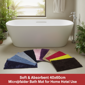 แผ่นรองอาบน้ำไมโครไฟเบอร์ ขนาด 40x60 ซม. นุ่มและซึมซับได้ดี สำหรับใช้ในบ้านและโรงแรม - Product Image 3