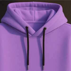 Sweat-shirt à capuche noir uni unisexe décontracté à manches longues 100 % coton molletonné respirant et écologique - Product Image 5