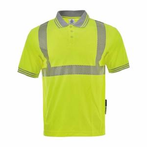 เสื้อโปโลแขนสั้นกันน้ำ ANSI Class 1 แบบสะท้อนแสงสำหรับงานก่อสร้าง พร้อมโลโก้สั่งทำได้ ขายส่ง - Product Image 4