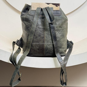 New Premium Quality Office Travel <b>Backpack</b> for Men Custom Luxury Genuine Cowhide Leather Casual Minimalism Drawstring <b>Backpacks</b> - Product Image 5