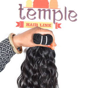 Extensiones de cabello Remy procesadas a máquina alineadas con cutícula cruda 100% al por mayor-onda profunda de doble trama de templo indio - Product Image 5