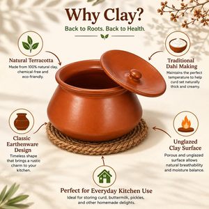 Olla de barro con tapa, olla de terracota hecha a mano para curar queso, olla de barro tradicional para curar queso natural - Product Image 2
