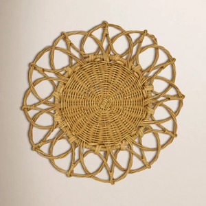 Natural Rattan Woven <b>Placemats</b> <b>Set</b> Handmade Table Chargers for Kitchen Dining and Rustic Wedding Tables Wholesale - Product Image 4