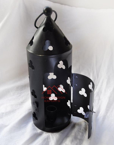 Farol de Metal con Acabado Esmaltado Blanco por Dentro y Verde por Fuera, con Asa de Metal, Portavelas de Metal de Lujo, Gran Venta - Product Image 5