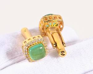 Bijoux de luxe pour hommes, boutons de manchette |   Boutons de manchette personnalisés en acier inoxydable et argent sterling 925 pour mariage et affaires - Product Image 2