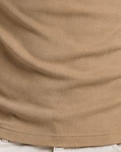Débardeur côtelé kaki personnalisé pour homme, coupe ajustée, sans manches, en coton, pour la gym, décontracté, d'été, athlétique, sous-vêtement moulant - Product Image 5
