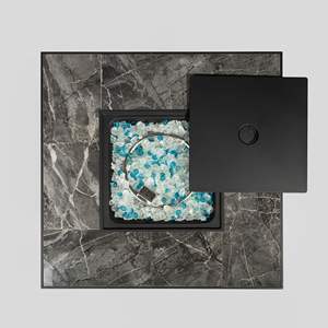 Tavolo da 30 pollici a Gas propano da esterno con coperchio con pietre in vetro e parapioggia - Product Image 5