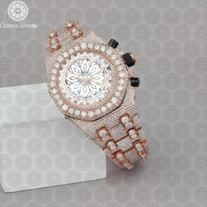 Reloj de Lujo para Hombre Charm_Jewells, Acero Inoxidable, Esfera de 40 mm, Correa de 20 mm, Bisel con Diamantes, Cierre Oculto con Botón, Movimiento Mecánico - Product Image 5