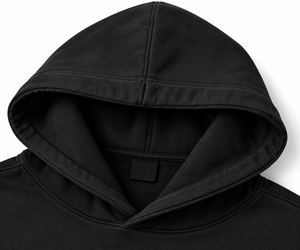 Sudadera con Capucha Extra Grande para Hombre, Color Negro Sólido, Felpa de Algodón, Sudadera Informal con Capucha, Corte Regular, Ropa de Otoño - Product Image 4
